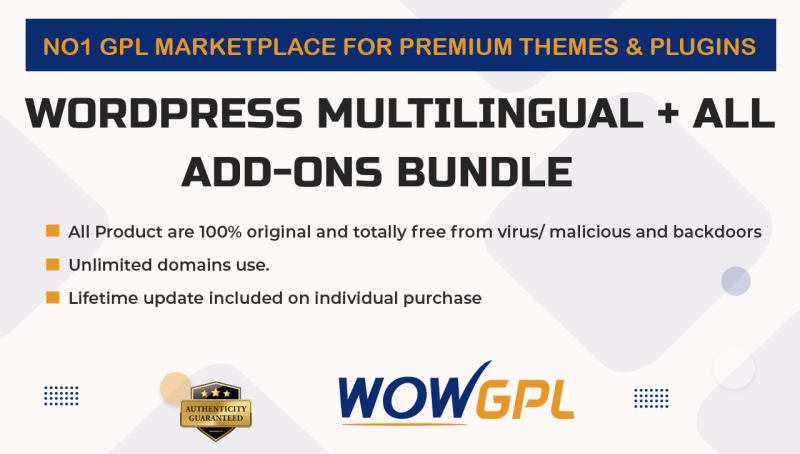 WordPress Multilingual + All Add-Ons Bundle