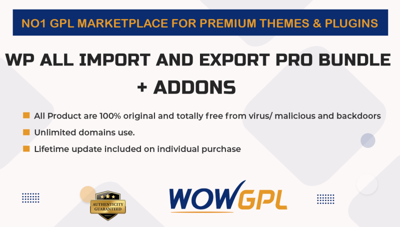 WP All Import and Export Pro Bundle + Addons