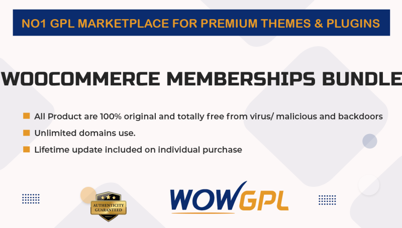 Woocommerce Memberships Bundle