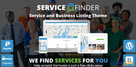Service Finder Provider and Business Listing WordPress Theme