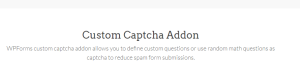 WPForms Custom Captcha Addon
