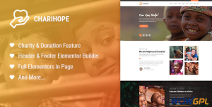 Charihope Charity and Donation WordPress Theme