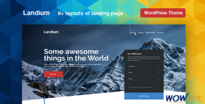 Landium Mobile App Landing Page WordPress Theme