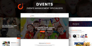 Dvents Events Management Agency Theme
