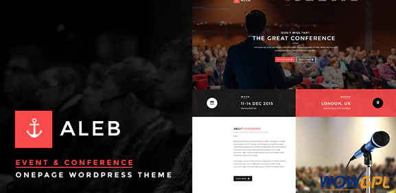 Aleb Event Conference Onepage WordPress Theme