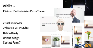 White Minimal Portfolio WordPress Theme