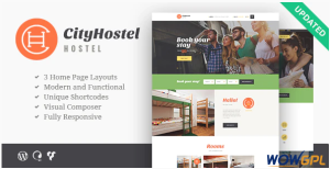City Hostel A Travel Hotel Booking WP Theme