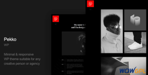 Pekko Minimal Dark WordPress Theme