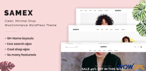 Samex Clean Minimal Shop WooCommerce WordPress Theme