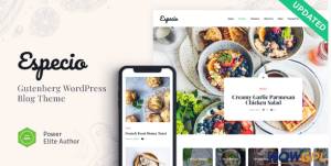 Especio Personal Gutenberg Food Blog WordPress Theme