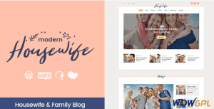 Modern Housewife Women Family WordPress Blog Theme