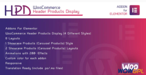 WooCommerce Header Products Display for Elementor