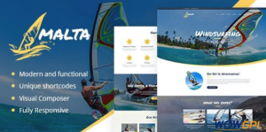 Malta Windsurfing Kitesurfing Wakesurfing Center WordPress Theme