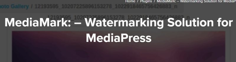 MediaMark – Watermarking Solution For MediaPress