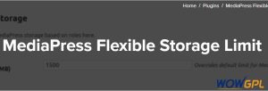 MediaPress Flexible Storage Limit