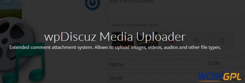 WpDiscuz – Media Uploader