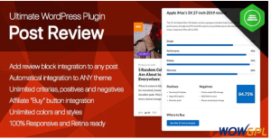 Ultimate Post Review Responsive WordPress Posts Reviews and Rating plugin
