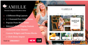 Camille Personal Magazine WordPress Theme