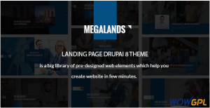 MegaLands Multipurpose Landing Pages Drupal 8 Theme