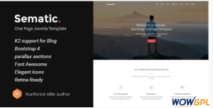 Sematic One Page Joomla Template