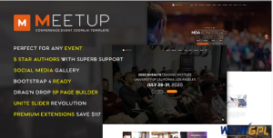 MeetUp Conference Event Joomla Template