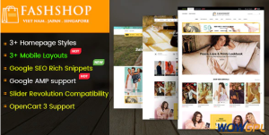 FashShop Multipurpose Responsive OpenCart 3 Theme with Mobile Specific Layouts