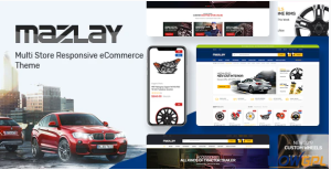 Mazlay Car Accessories OpenCart Theme Included Color Swatches