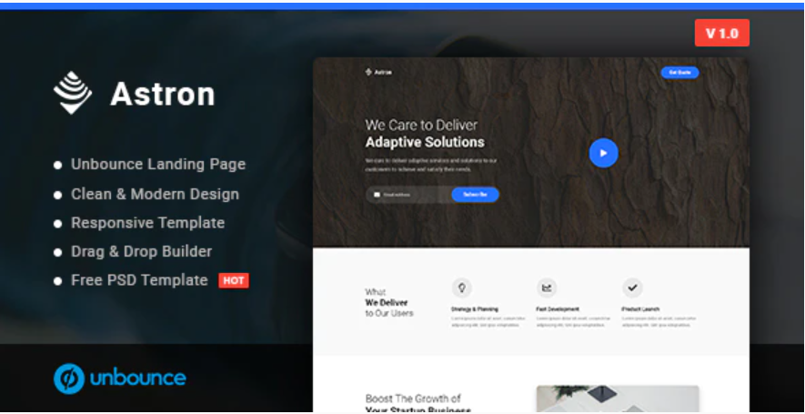Astron - Business Unbounce Landing Page Template 1 Astron Business Unbounce Landing Page Template 1