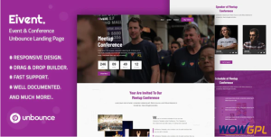 Eivent — Conference Event Unbounce Landing Page Template 1