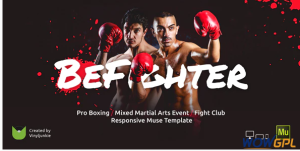 BeFighter Boxing Event Mixed Martial Arts Fight Club Responsive Muse Template