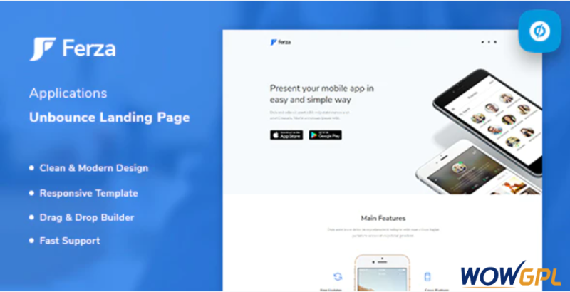 Ferza Applications Unbounce Landing Page Template