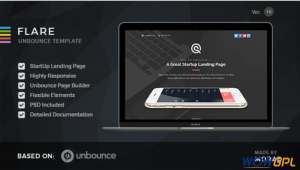 Flare Unbounce Startup Landing Page