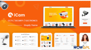 iCam CCTV Electronics Industry Shopify Theme