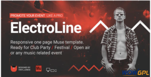 ElectroLine One Page Event Promo Muse Template