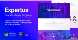 Expertus Business Corporate Company Responsive Muse Template