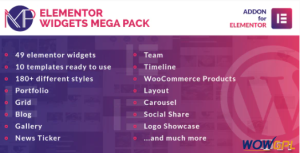 Elementor Widgets Mega Pack Addons for Elementor