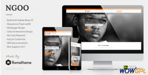 NGOO Charity Non profit and Fundraising Muse Template