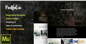 Portfolio Adobe Muse CC Responsive Template Gallery Widget