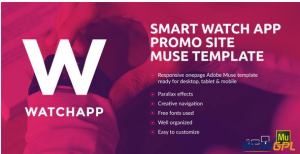 WatchApp Smart Watch App Promo Muse Template