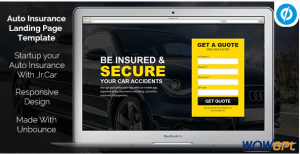 Jr. Auto Insurance Landing Page Responsive Unbounce Template