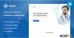 Kear Medical Healthcare Unbounce Landing Page Template