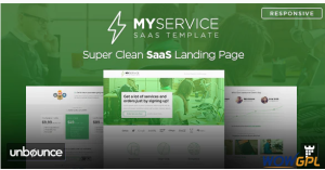 MYSERVICE SaaS Product Unbounce Landing Page Template