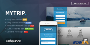 MyTrip Travel Agency Unbounce Template