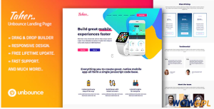 Taher Responsive Unbounce Landing Page Template