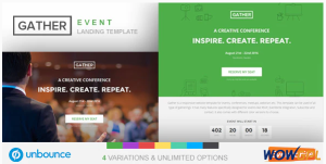 Unbounce Event Landing Page Template Gather
