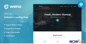 Weno Startup Unbounce Landing Page Template