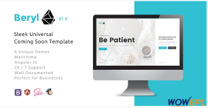 Beryl – Responsive HTML5 Coming Soon Template