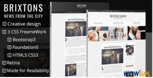 Brixton Minimal Personal HTML Blog Template