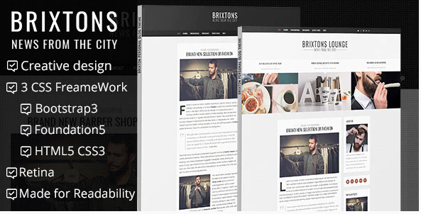 Brixton - Minimal & Personal HTML Blog Template 1 Brixton Minimal Personal HTML Blog Template