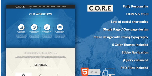 Core - OnePage HTML5 1 Core OnePage HTML5